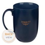 Navy Blue Inspirational Bible Verse Coffee Mug
