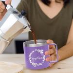 Personalized Insulated Coffee Tumbler with Handle