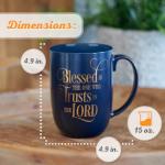 Navy Blue Inspirational Bible Verse Coffee Mug