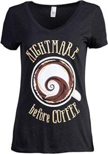 Funny Nightmare Before Coffee Women's V-Neck T-Shirt