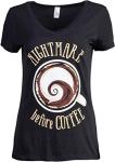 Funny Nightmare Before Coffee Women's V-Neck T-Shirt