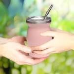 Beruth Yerba Mate Gourd Set - Pink 8oz Cup