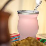 Beruth Yerba Mate Gourd Set - Pink 8oz Cup