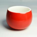 Red Porcelain Wedding Tea Cups - Set of 2