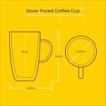 JoyJolt Double Insulated Glass Coffee Mugs, 15oz