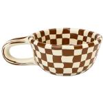 BuleVina Retro Checkered Coffee Mug Set
