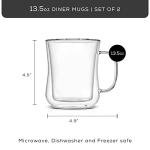 Double Wall Glass Coffee Mugs - Set of 2