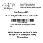 Floral Tea Party Treat Cups with Handle 48 Count
