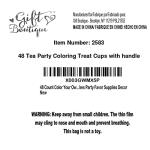 48 Count Color-Your-Own Tea Party Cups