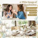 80 Pcs Vintage Floral Tea Cups and Plates Set