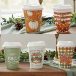 Fall-Themed Disposable Paper Cups - 100 Count