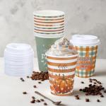 Fall-Themed Disposable Paper Cups - 100 Count