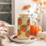 JoySeller 18oz Pumpkin Iced Coffee Tumbler