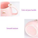 Cute Cat Pink Ceramic Mug with Spoon