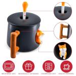 Cute Shiba Inu Ceramic Mug with Lid and Spoon
