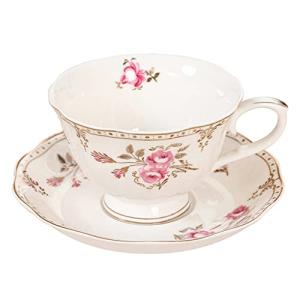 Light Pink Floral Tea Cup and Saucer Set