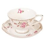 Light Pink Floral Tea Cup and Saucer Set