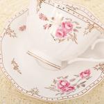 Light Pink Floral Tea Cup and Saucer Set