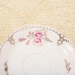 Light Pink Floral Tea Cup and Saucer Set