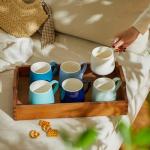 Sweese Set of 6 Modern Porcelain Coffee Mugs