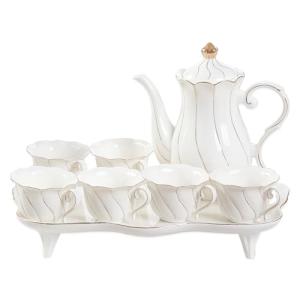 14-Piece Luxury Tea Set with Tea Tray & Spoons