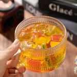 Set of 6 Vintage Stackable Glass Coffee Mugs