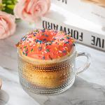 Set of 6 Vintage Stackable Glass Coffee Mugs