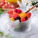 Set of 6 Vintage Stackable Glass Coffee Mugs