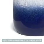 Set of 4 Blue/Ivory Ceramic Coffee Mugs