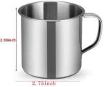 Set of 6 Stainless Steel Espresso Mugs