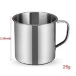 Set of 6 Stainless Steel Espresso Mugs