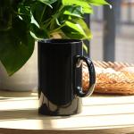 Extra Large Black Ceramic Coffee Mug 28 OZ