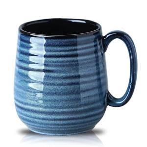 Hasense 20 oz Blue Ceramic Coffee Mug