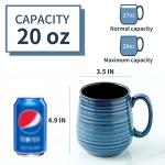 Hasense 20 oz Blue Ceramic Coffee Mug