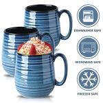 Hasense 20 oz Blue Ceramic Coffee Mug