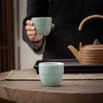 TEANAGOO Celadon Blue Japanese Tea Cups Set
