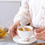 Vintage Rose Bone China Teacup Set