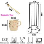 4 Stackable Cat Mugs with Stand and Spoon