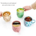 4 Stackable Cat Mugs with Stand and Spoon