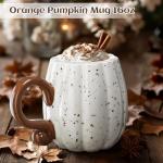 Fall Pumpkin Ceramic Coffee Mugs - Set of 2