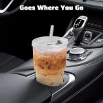 GOSCHE 20oz Clear Glass Tumblers with Straws - 2 Pack