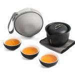 Portable Ceramic Travel Tea Set with Cups