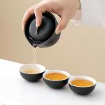 Portable Ceramic Travel Tea Set with Cups