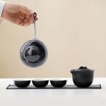 Portable Ceramic Travel Tea Set with Cups