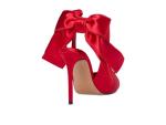 Steve Madden Red Satin Teacup Pump, Size 7.5
