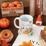 Whaline Autumn Pumpkin Leaves Coffee Mug 12oz