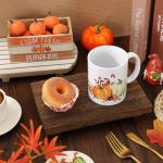 Whaline Autumn Pumpkin Leaves Coffee Mug 12oz