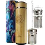 LiveZen 18oz Bamboo Tea Infuser Bottle