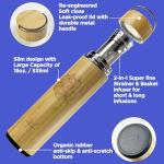 LiveZen 18oz Bamboo Tea Infuser Bottle