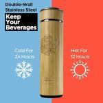 LiveZen 18oz Bamboo Tea Infuser Bottle